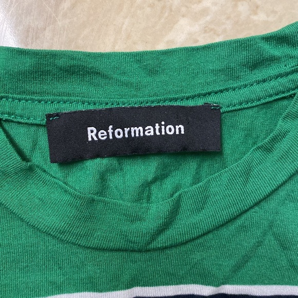 Reformation Striped T Shirt, XS - Picture 4 of 5